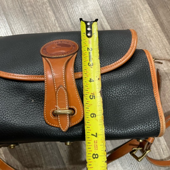 Dooney & Bourke all weather leather black preppy crossbody satchel Lagenlook Y2K - Picture 3 of 14